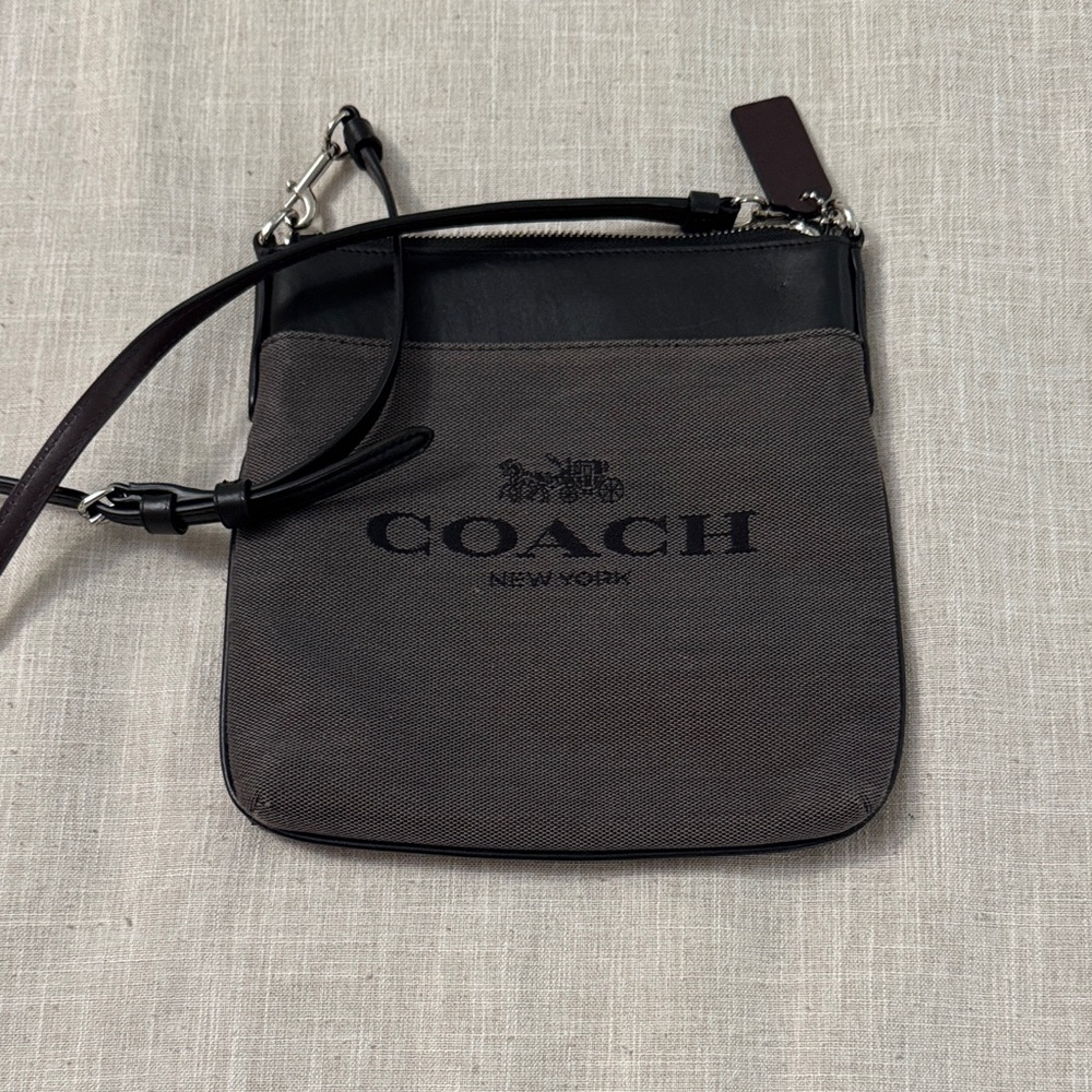Coach Black and Gray Messenger Bag